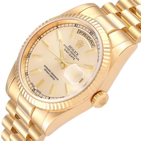 gold presidential day date rolex|Rolex presidential day date 36mm.